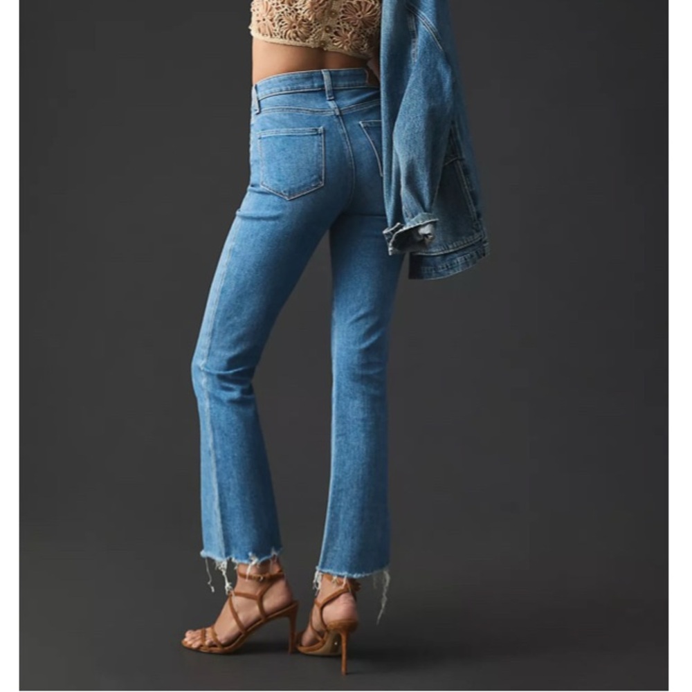 Paige Claudine High-Rise Jeans in Darling with Bootcut Flare Siesta Hem Size 26 - Picture 3 of 16